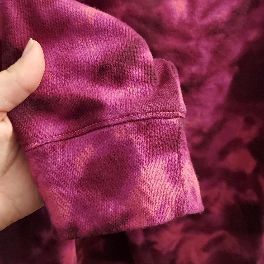 Terra & Sky pink and Purple Marble Plus Size Sweatshirt Pullover - Picture 4 of 5